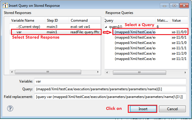 iTest: How to use query command to fetch value from the response?
